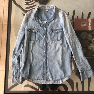 J Crew denim button down women’s size 6